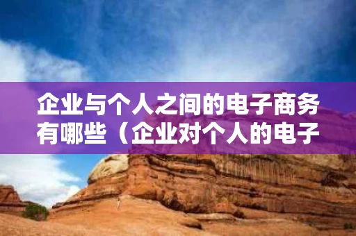 企业与个人之间的电子商务有哪些（企业对个人的电子商务）