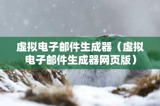 虚拟电子邮件生成器（虚拟电子邮件生成器网页版）