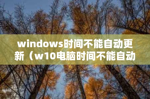 windows时间不能自动更新（w10电脑时间不能自动更新）
