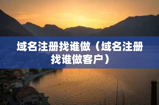 域名注册找谁做（域名注册找谁做客户）