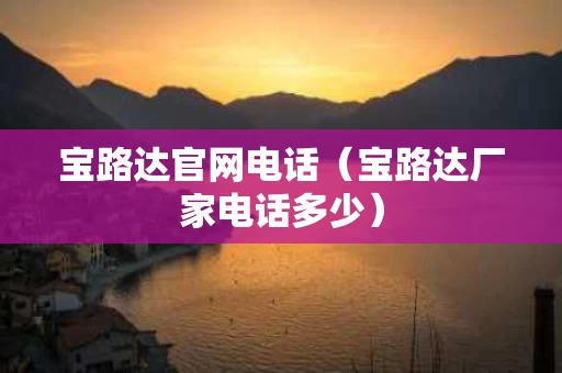 宝路达官网电话（宝路达厂家电话多少）