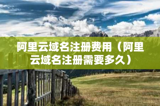阿里云域名注册费用（阿里云域名注册需要多久）
