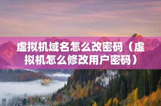 虚拟机域名怎么改密码（虚拟机怎么修改用户密码）