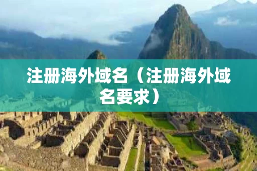 注册海外域名（注册海外域名要求）