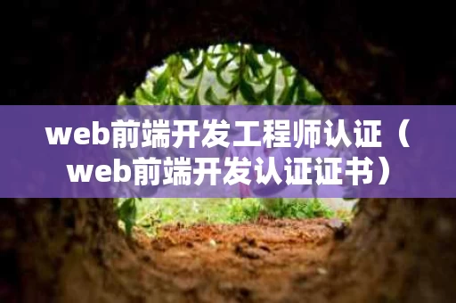 web前端开发工程师认证（web前端开发认证证书）
