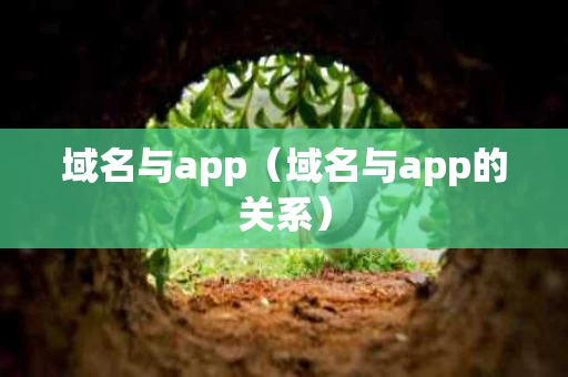 域名与app（域名与app的关系）