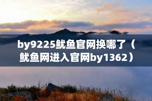 by9225鱿鱼官网换哪了（鱿鱼网进入官网by1362）