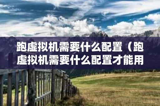跑虚拟机需要什么配置（跑虚拟机需要什么配置才能用）
