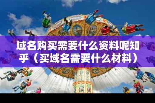 域名购买需要什么资料呢知乎（买域名需要什么材料）