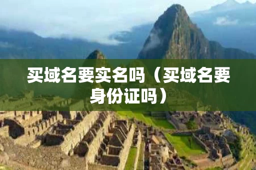 买域名要实名吗（买域名要身份证吗）