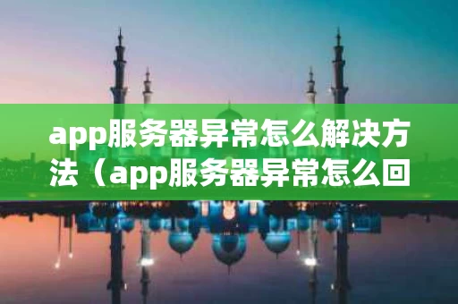 app服务器异常怎么解决方法（app服务器异常怎么回事）
