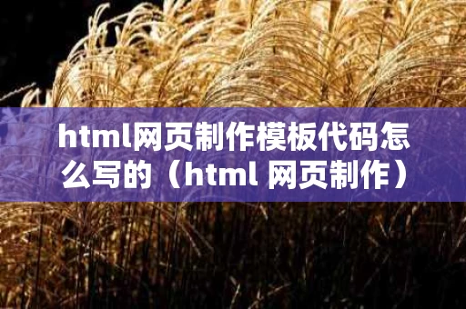 html网页制作模板代码怎么写的（html 网页制作）