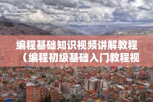 编程基础知识视频讲解教程（编程初级基础入门教程视频）