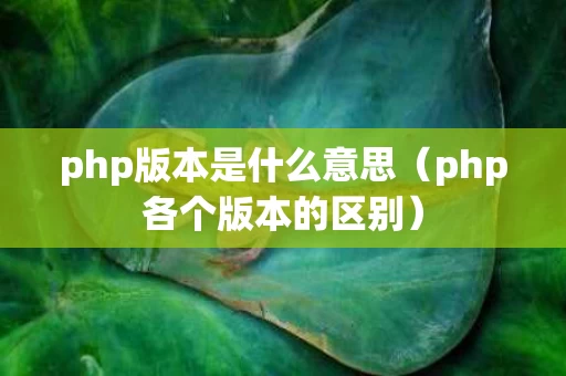 php版本是什么意思（php各个版本的区别）