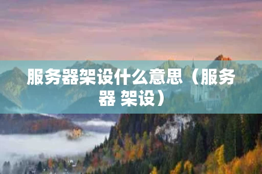 服务器架设什么意思（服务器 架设）