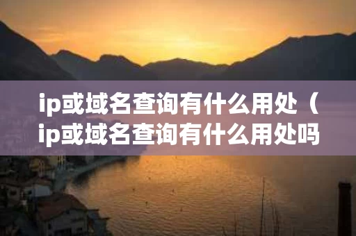 ip或域名查询有什么用处（ip或域名查询有什么用处吗）