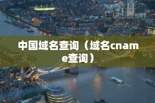中国域名查询（域名cname查询）