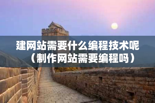 建网站需要什么编程技术呢（制作网站需要编程吗）