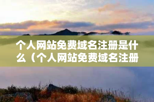 个人网站免费域名注册是什么（个人网站免费域名注册是什么意思）