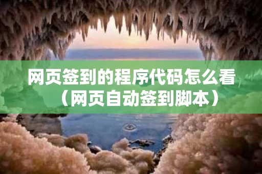 网页签到的程序代码怎么看（网页自动签到脚本）