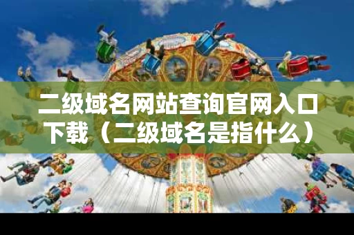 二级域名网站查询官网入口下载（二级域名是指什么）