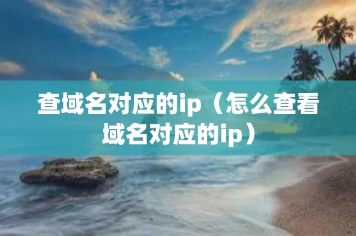 查域名对应的ip（怎么查看域名对应的ip）