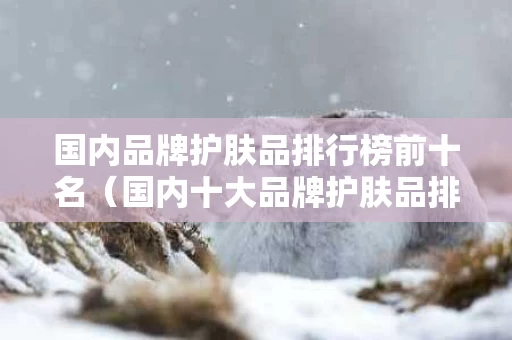 国内品牌护肤品排行榜前十名（国内十大品牌护肤品排行榜）