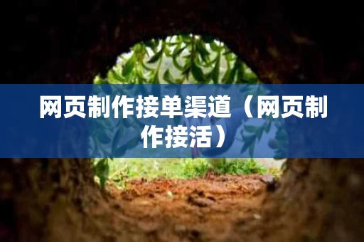 网页制作接单渠道（网页制作接活）