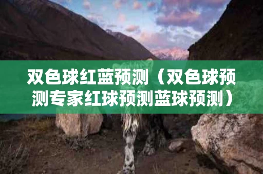 双色球红蓝预测（双色球预测专家红球预测蓝球预测）