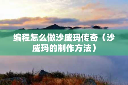 编程怎么做沙威玛传奇（沙威玛的制作方法）