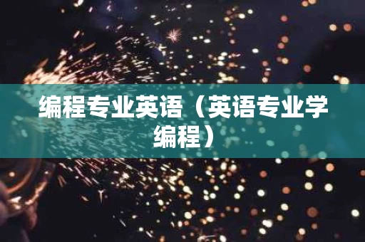 编程专业英语（英语专业学编程）
