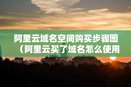 阿里云域名空间购买步骤图（阿里云买了域名怎么使用）
