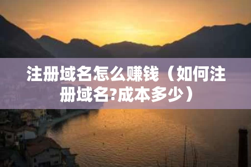 注册域名怎么赚钱（如何注册域名?成本多少）