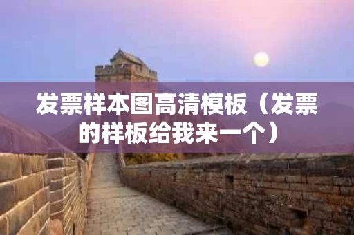 发票样本图高清模板（发票的样板给我来一个）