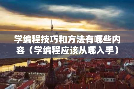 学编程技巧和方法有哪些内容（学编程应该从哪入手）