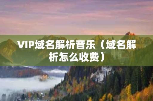 VIP域名解析音乐（域名解析怎么收费）