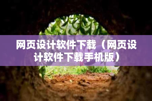 网页设计软件下载（网页设计软件下载手机版）