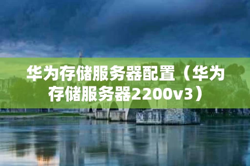 华为存储服务器配置（华为存储服务器2200v3）