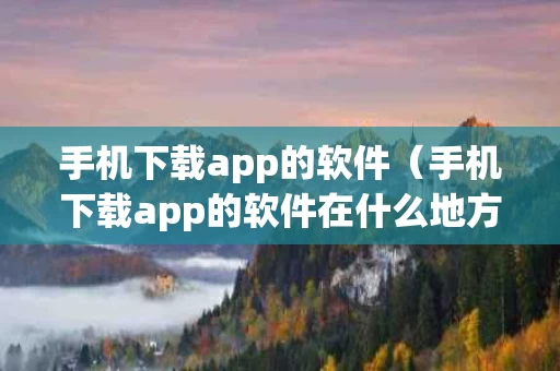 手机下载app的软件（手机下载app的软件在什么地方找）