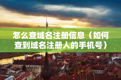 怎么查域名注册信息（如何查到域名注册人的手机号）
