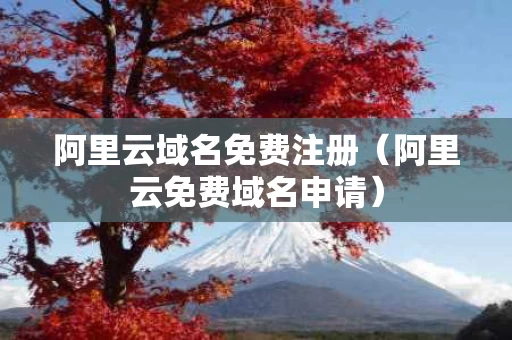 阿里云域名免费注册（阿里云免费域名申请）