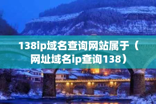 138ip域名查询网站属于（网址域名ip查询138）