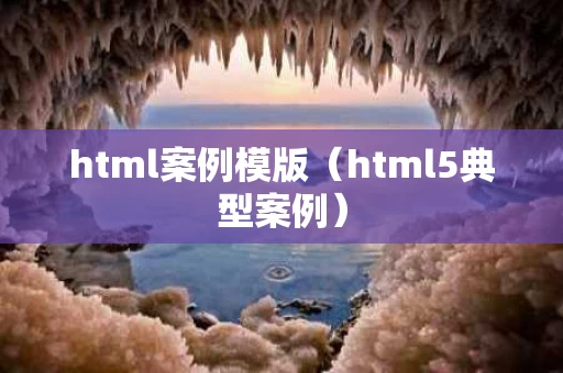 html案例模版（html5典型案例）