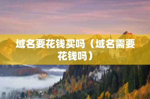 域名要花钱买吗（域名需要花钱吗）