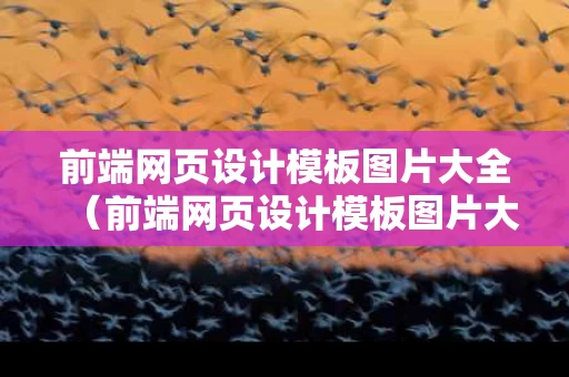 前端网页设计模板图片大全（前端网页设计模板图片大全高清）