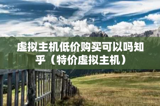 虚拟主机低价购买可以吗知乎（特价虚拟主机）