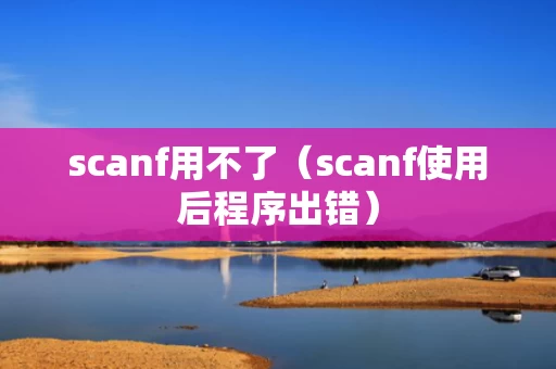 scanf用不了（scanf使用后程序出错）