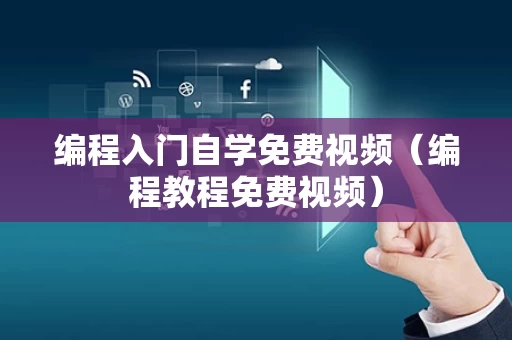 编程入门自学免费视频（编程教程免费视频）