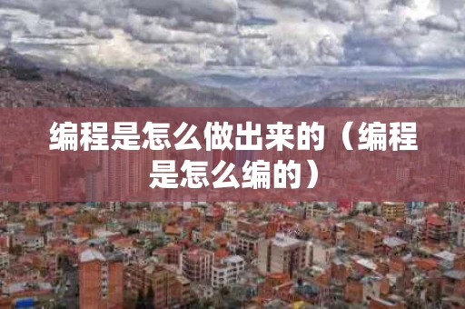 编程是怎么做出来的（编程是怎么编的）