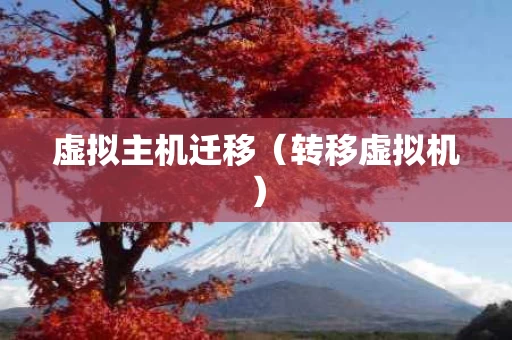 虚拟主机迁移（转移虚拟机）
